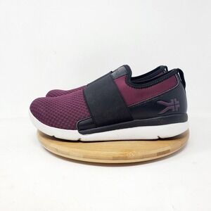 KURU Shoes Womens 6.5 Ellie Purple Black Comfort Slip On Moc Loafer Sneaker‎